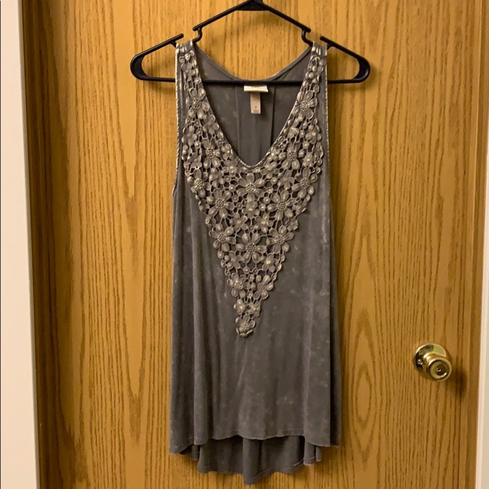 Floral front tank top